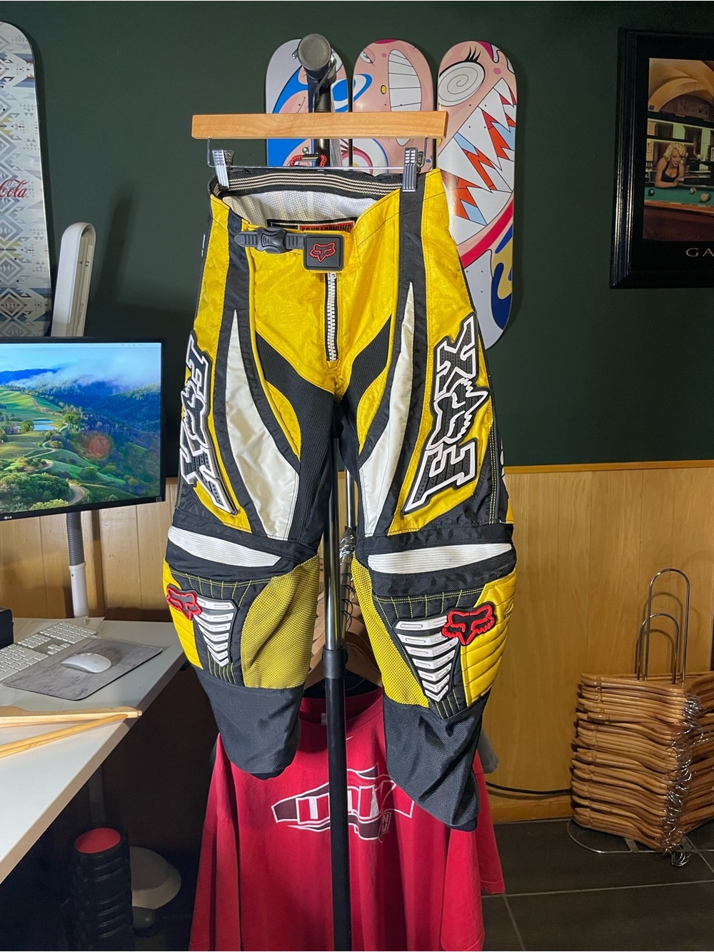 Fox Racing Yellow & Black Motocross Pants size 28